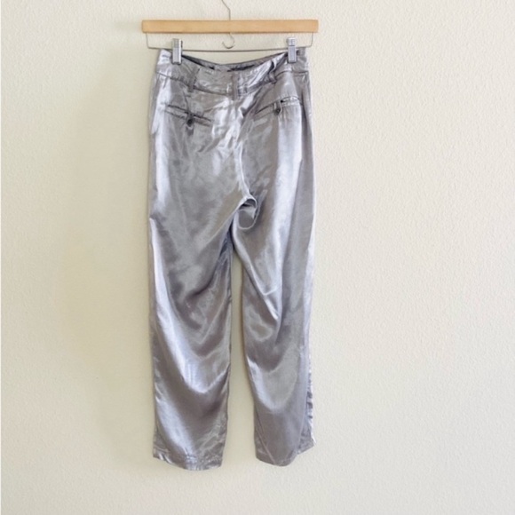 Deborah Lindquist Silver Straight Leg Pants Dress Pants SZ XS - Picture 7 of 9